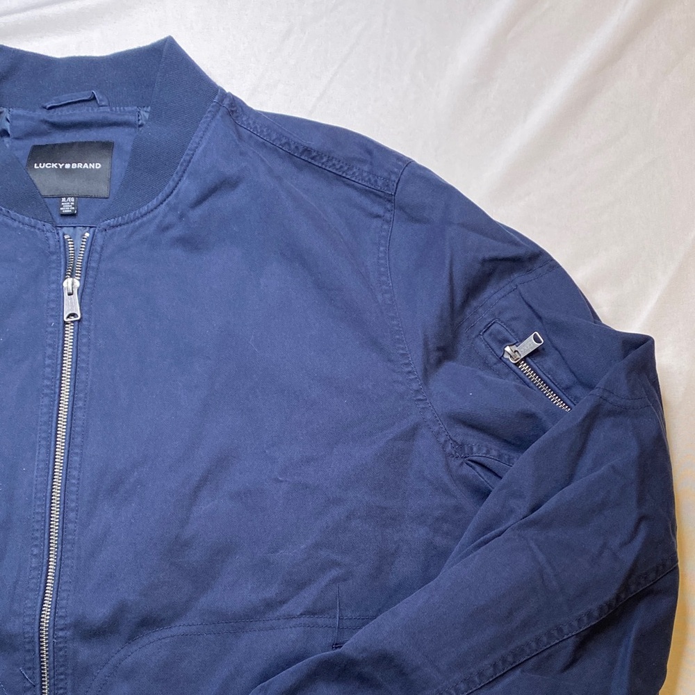 Lucky Brand Deep Blue Bomber Jacket - Picture 4 of 16